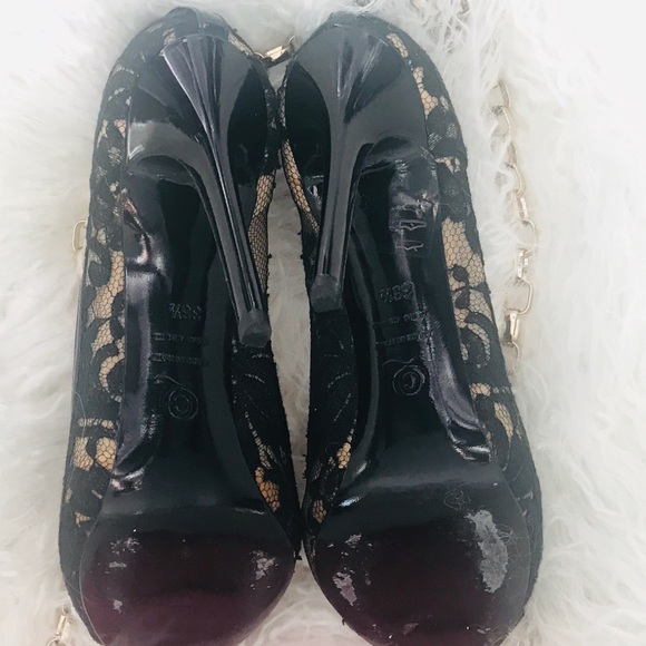 🌹ALEXANDER McQUEEN ( Rare  Lace pumps size 36 1/2. Luxury vintage - Picture 7 of 9